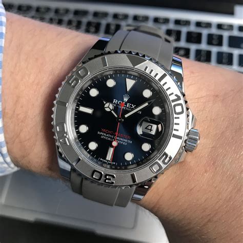 new rolex yacht master rubber strap|rolex yachtmaster nato strap.